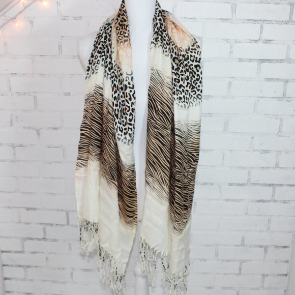 Cheetah and Zebra Print Scarf/Wrap - Picture 2 of 6